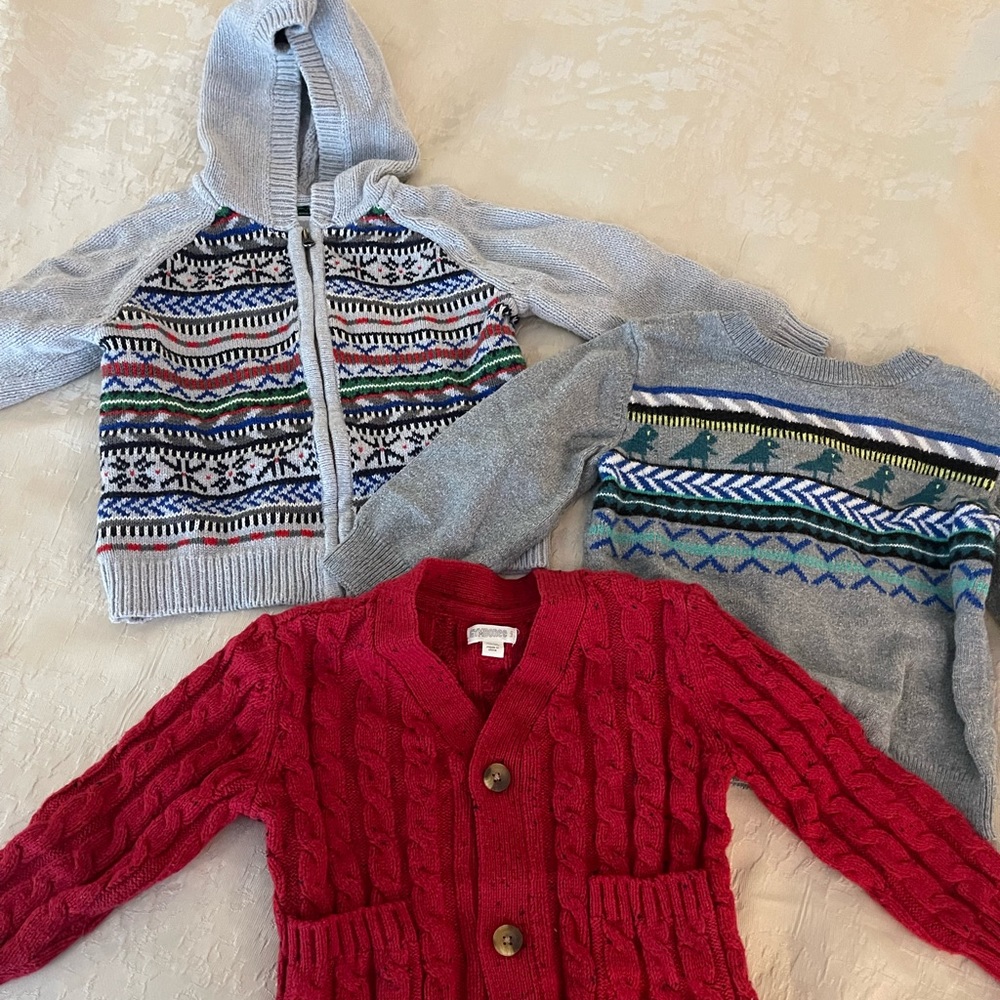 Three Gymboree sweaters sold together